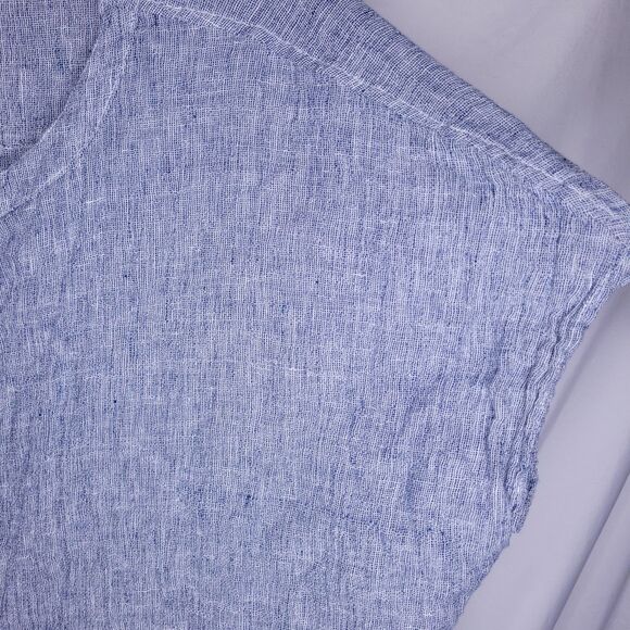 Tahari Blue Button Down Shirt - Picture 4 of 9